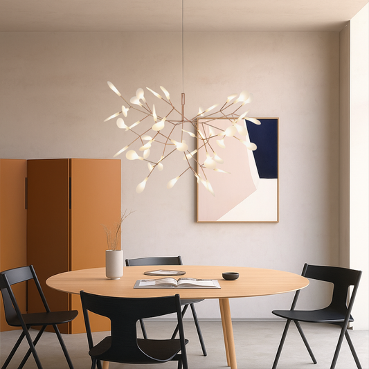 Lampe LED Dorée Élégante Suspendue - Foivo