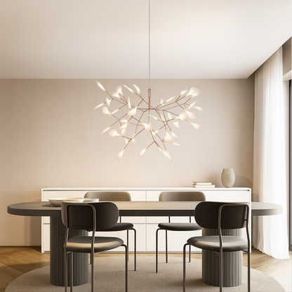 Lumière Suspendue LED Rose Or Élégante