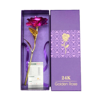 Fleur en Or 24K Éternelle dans un Écrin