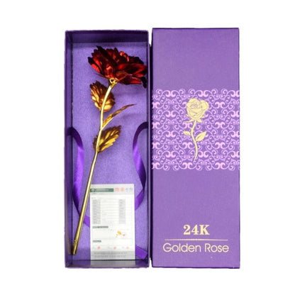 Fleur en Or 24K Éternelle dans un Écrin