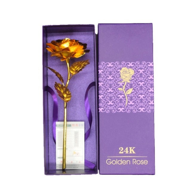 Fleur en Or 24K Éternelle dans un Écrin