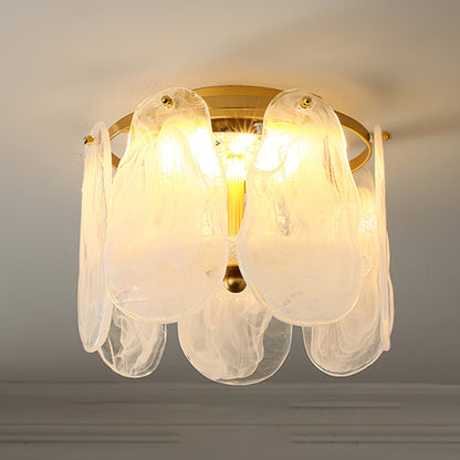 Lustre Métal Or Brillant avec Perles de Luxe