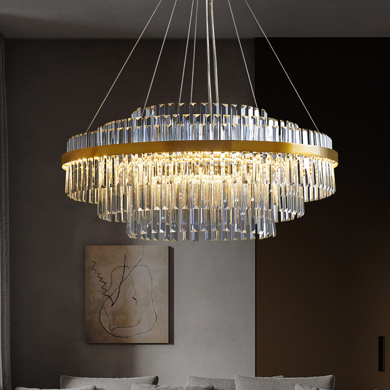 Lustre de Cristal Élégant pour Intérieurs Modernes