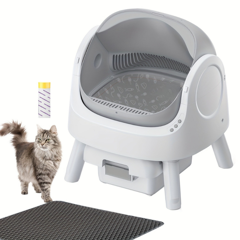 Litière Chat Auto-Nettoyante avec Tapis Antiodor