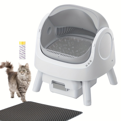 Litière Chat Auto-Nettoyante avec Tapis Antiodor