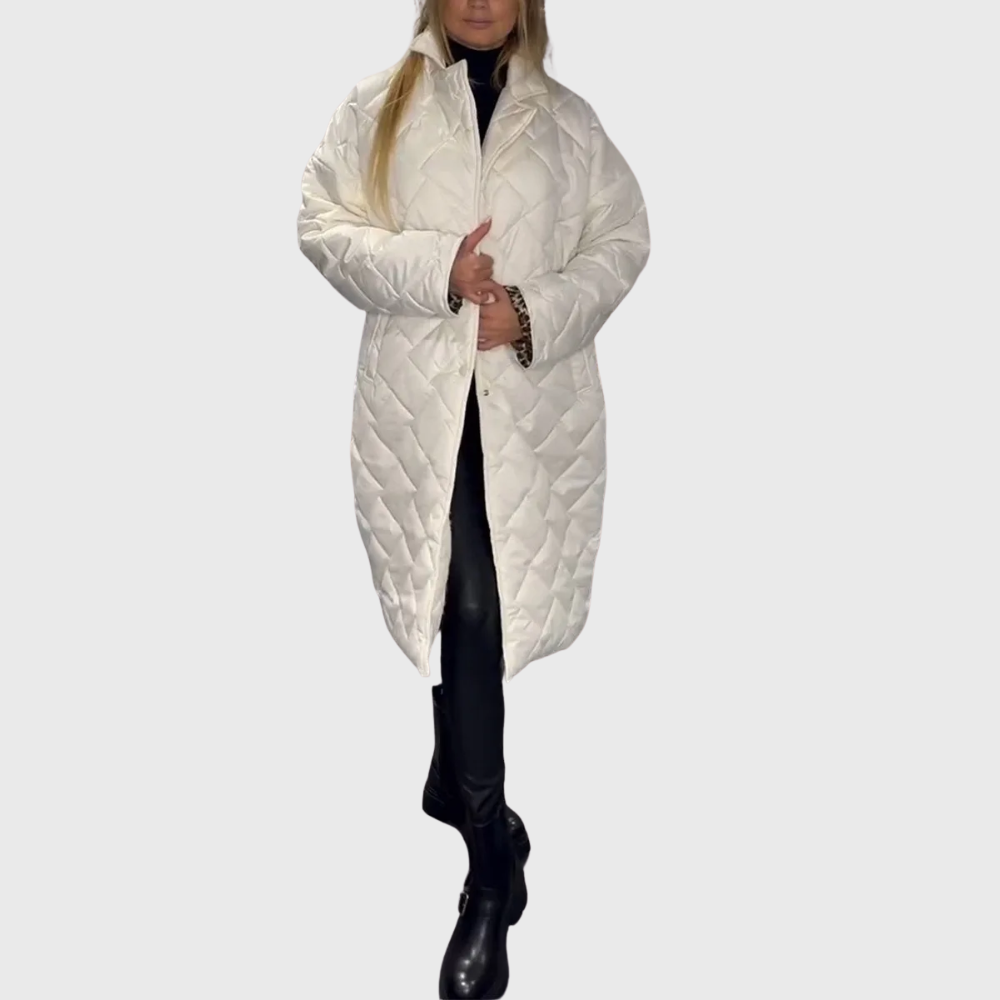 Veste Hivernale Doublée Élégante Réversible Femme