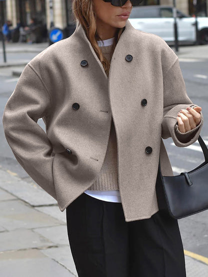 Veste décontractée femme avec boutons côtiers
