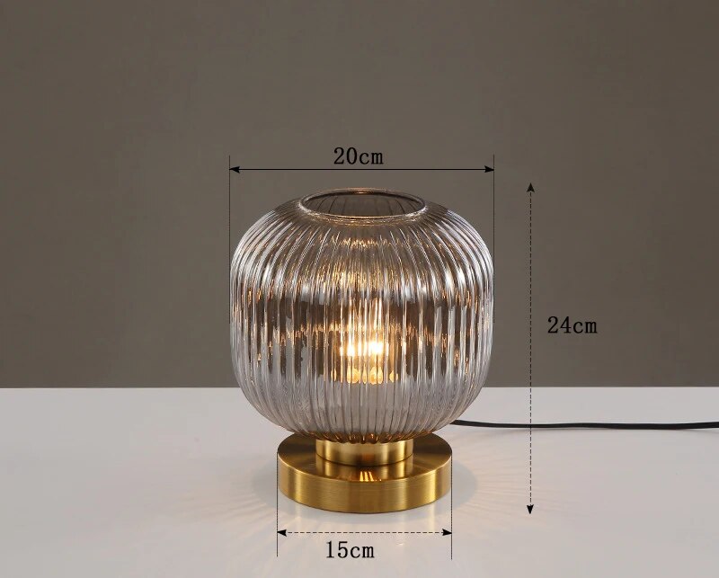 Lampe de Bureau Élégante en Verre LED Minimaliste