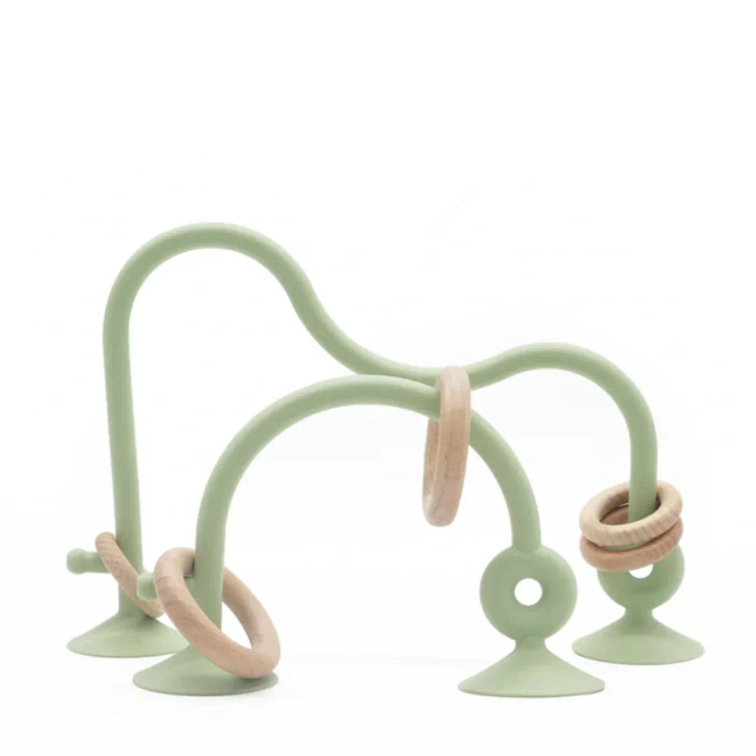 Bijou à Mâcher Bébé En Bois Et Silicone