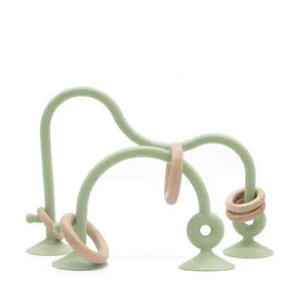 Bijou à Mâcher Bébé En Bois Et Silicone