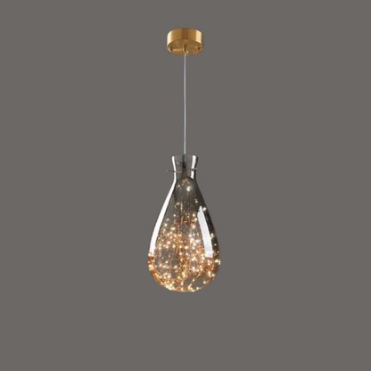 Luminaire Suspendu Chic en Verre et Métal pour Intérieur