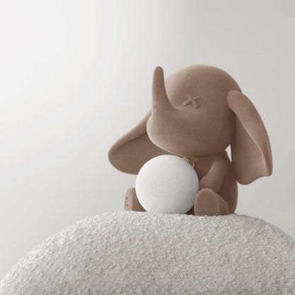Lampe Éléphant Décorative en Résine Blanche