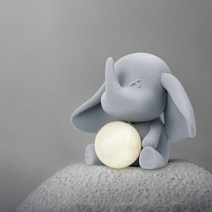 Lampe Éléphant Décorative en Résine Blanche