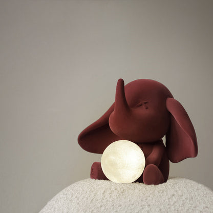 Lampe Éléphant Décorative en Résine Blanche