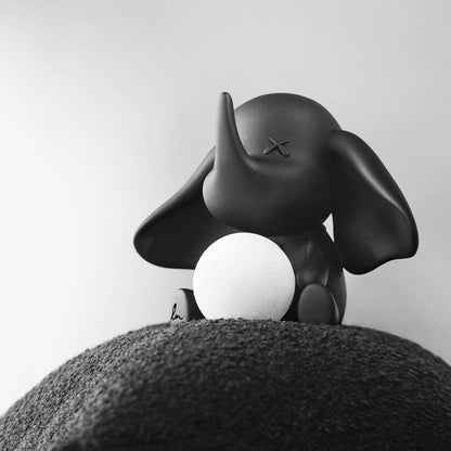 Lampe Éléphant Décorative en Résine Blanche