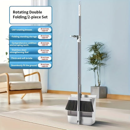 Balai et Pelle Pivotants pour un Nettoyage Efficace 3