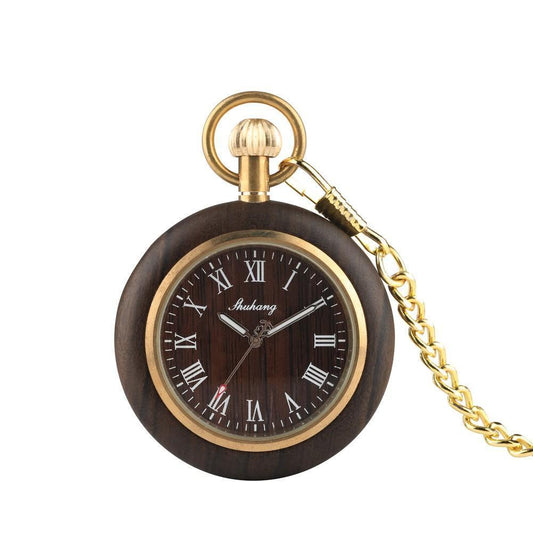 Montre Gousset Bois Élégante pour Homme - Foivo