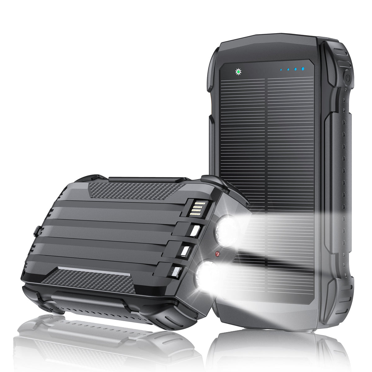 Banque d'énergie solaire portable avec éclairage LED intégré pour activités extérieures 3