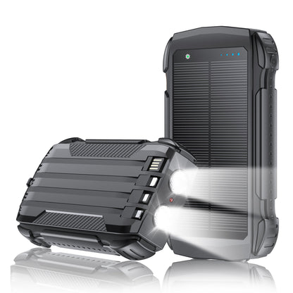 Banque d'énergie solaire portable avec éclairage LED intégré pour activités extérieures 3