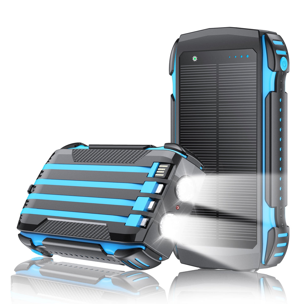 Banque d'énergie solaire portable avec éclairage LED intégré pour activités extérieures 5