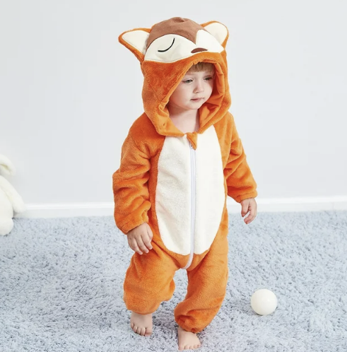 Barboteuse Bébé Animaux Hiver Amusante 11