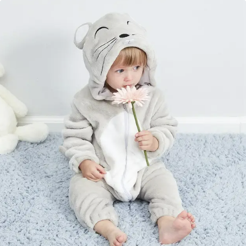 Barboteuse Bébé Animaux Hiver Amusante 14