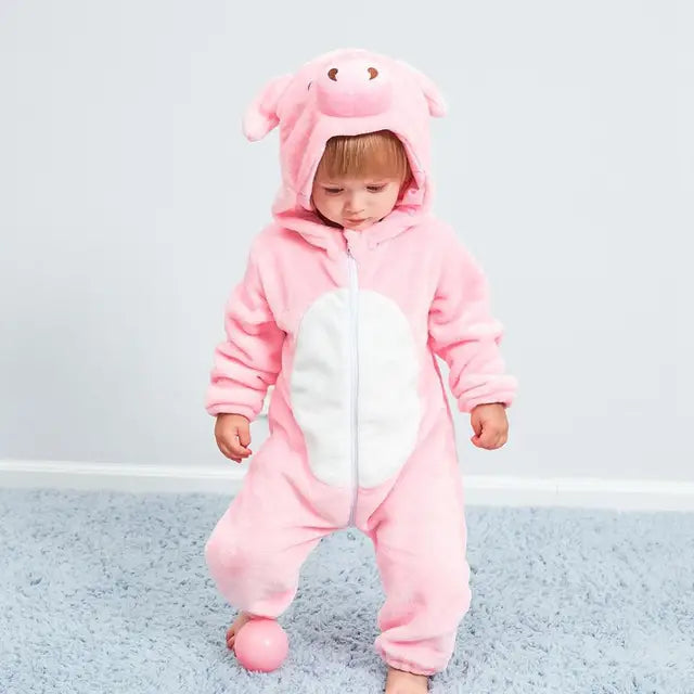 Barboteuse Bébé Animaux Hiver Amusante 8