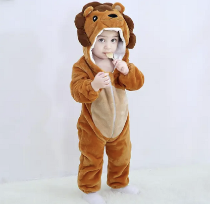 Barboteuse Bébé Animaux Hiver Amusante 9
