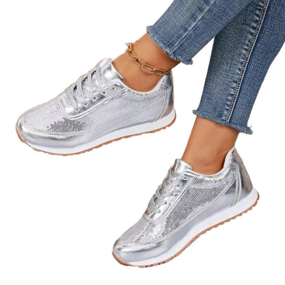 Baskets Femme Synthétique Design Brillant - Foivo