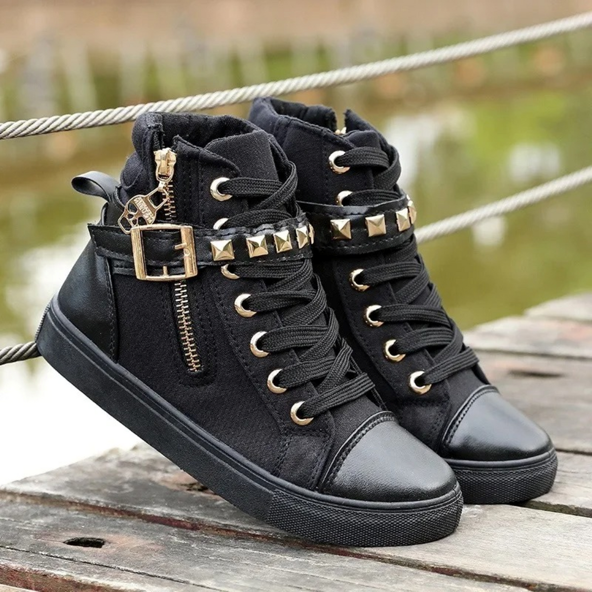 Baskets Montantes Femme Zippées 1