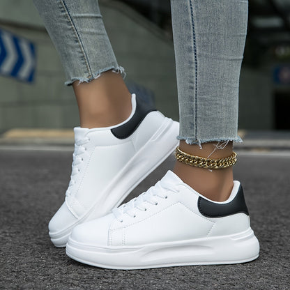 Baskets en Cuir Blanc Minimalistes pour Femmes 5
