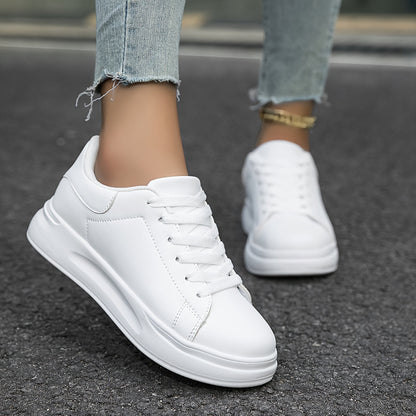 Baskets en Cuir Blanc Minimalistes pour Femmes 7