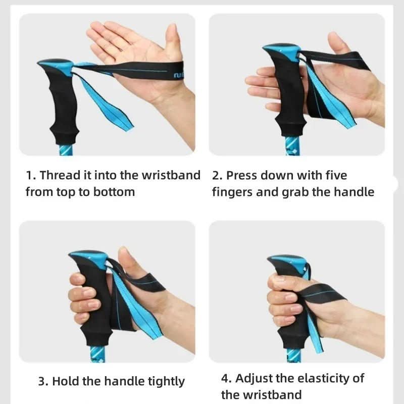 Bâtons de Randonnée Pliables Légers Réglables pour Hommes et Femmes 8
