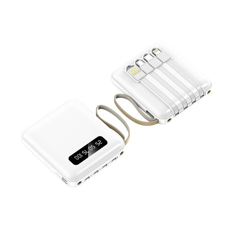 Batterie Externe Compacte Unisexe avec Câbles Intégrés - Foivo