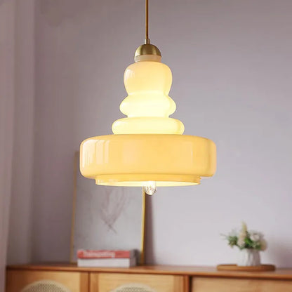 Lampe Suspendue Design Rétro en Verre - Élégante avec Accents Métal