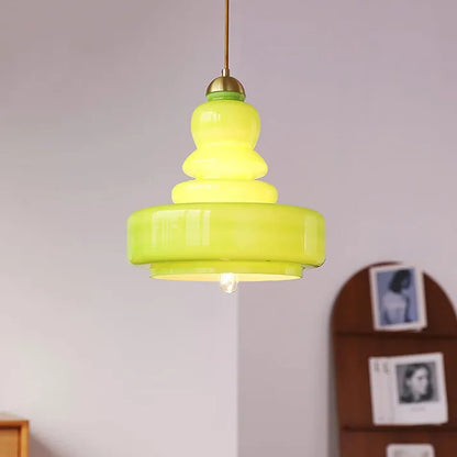 Lampe Suspendue Design Rétro en Verre - Élégante avec Accents Métal