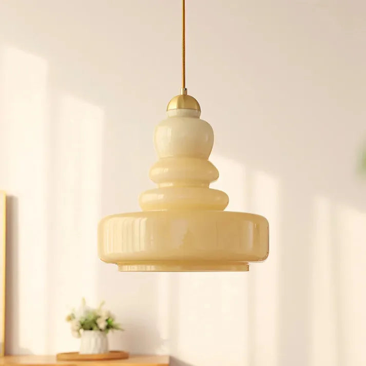Lampe Suspendue Design Rétro en Verre - Élégante avec Accents Métal