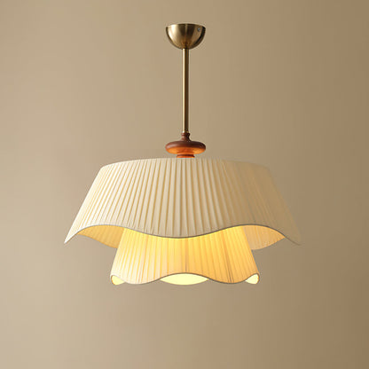 Lampe Suspendue Élégante en Verre et Bois