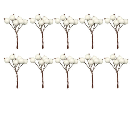 Bouquet de Baies Hiver Artificielles | Décoration de Noël Luxueuse