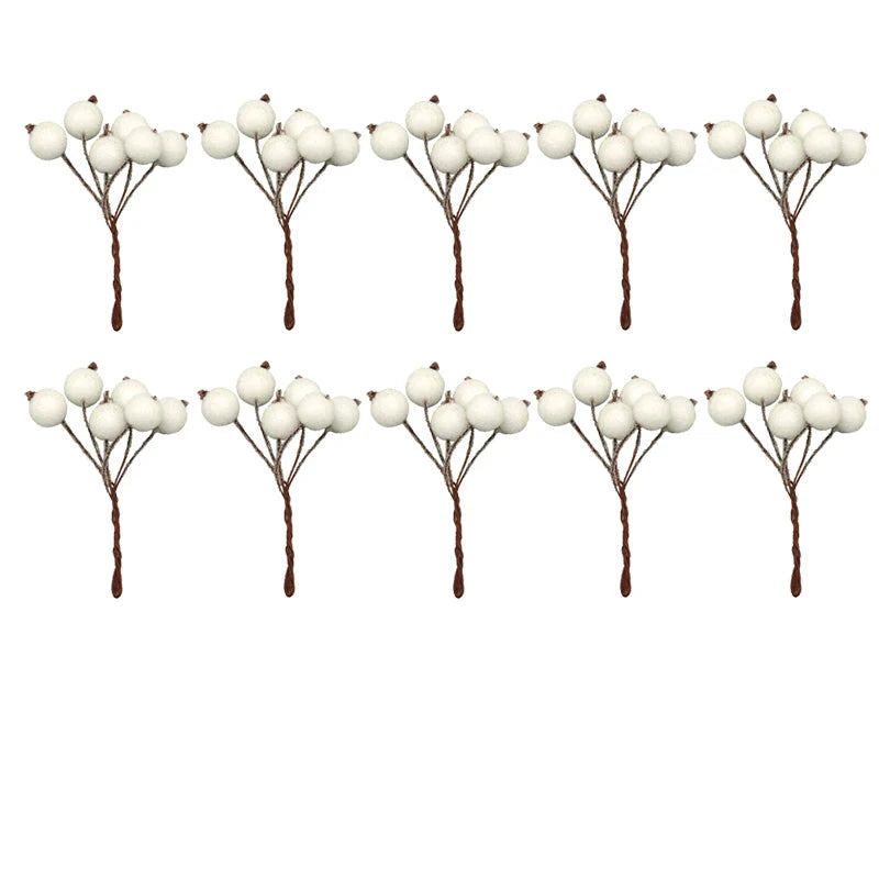 Bouquet de Noël Élégant | Décoration Florale de Cerises Artificielles