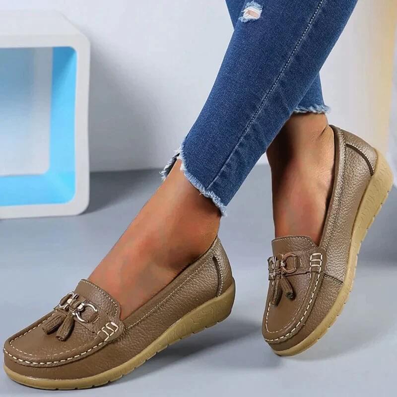 Mocassins Femmes Élégants à Pampilles Douces