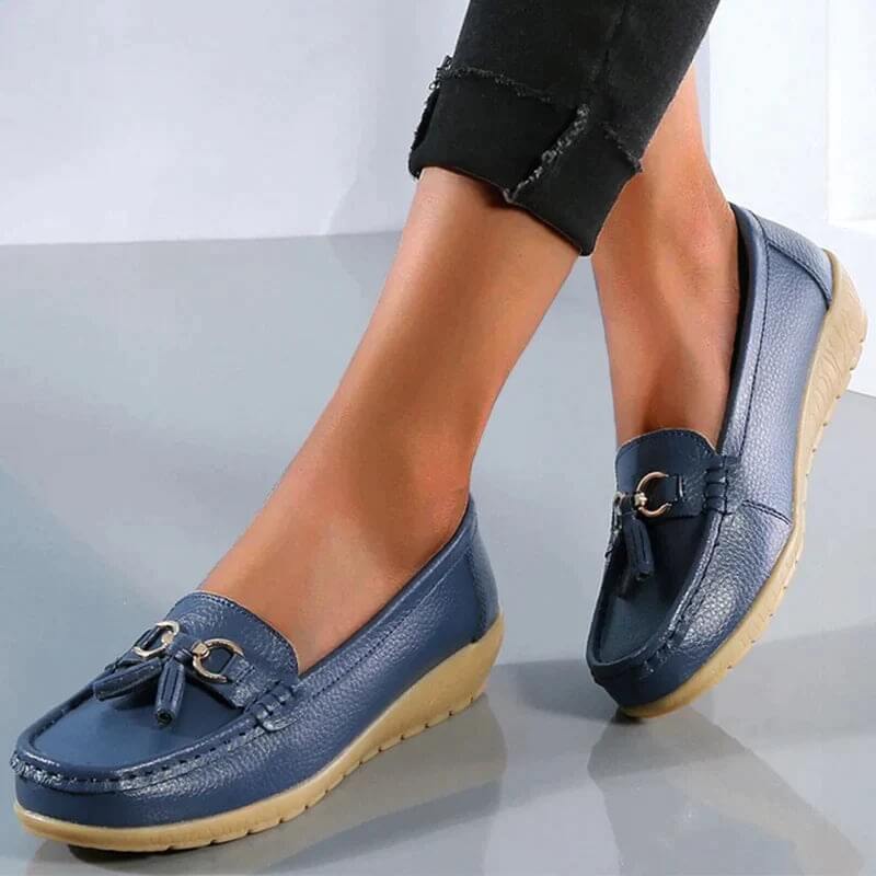 Mocassins Femmes Élégants à Pampilles Douces