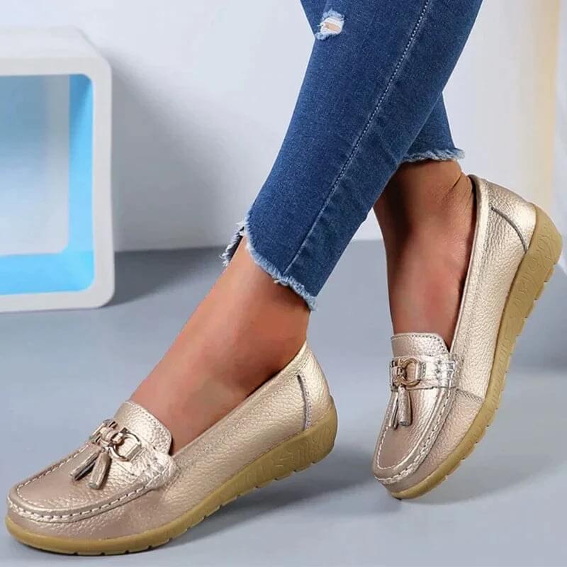 Mocassins Femmes Élégants à Pampilles Douces