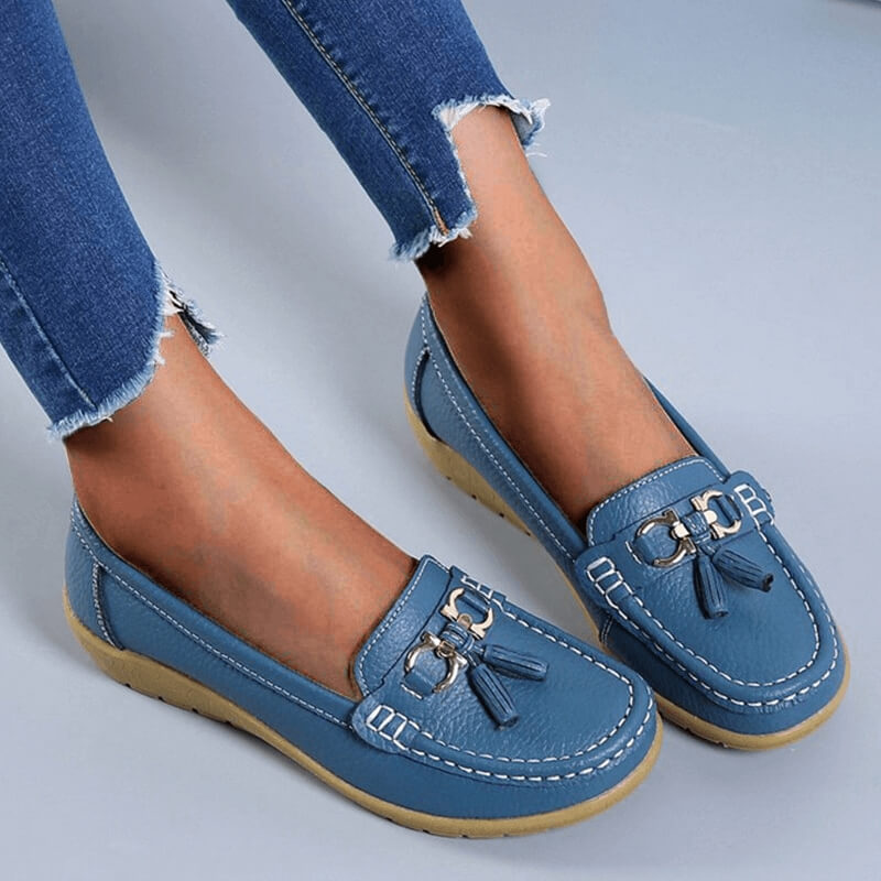 Mocassins Femmes Élégants à Pampilles Douces - BlxckFR