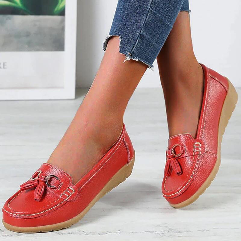 Mocassins Femmes Élégants à Pampilles Douces