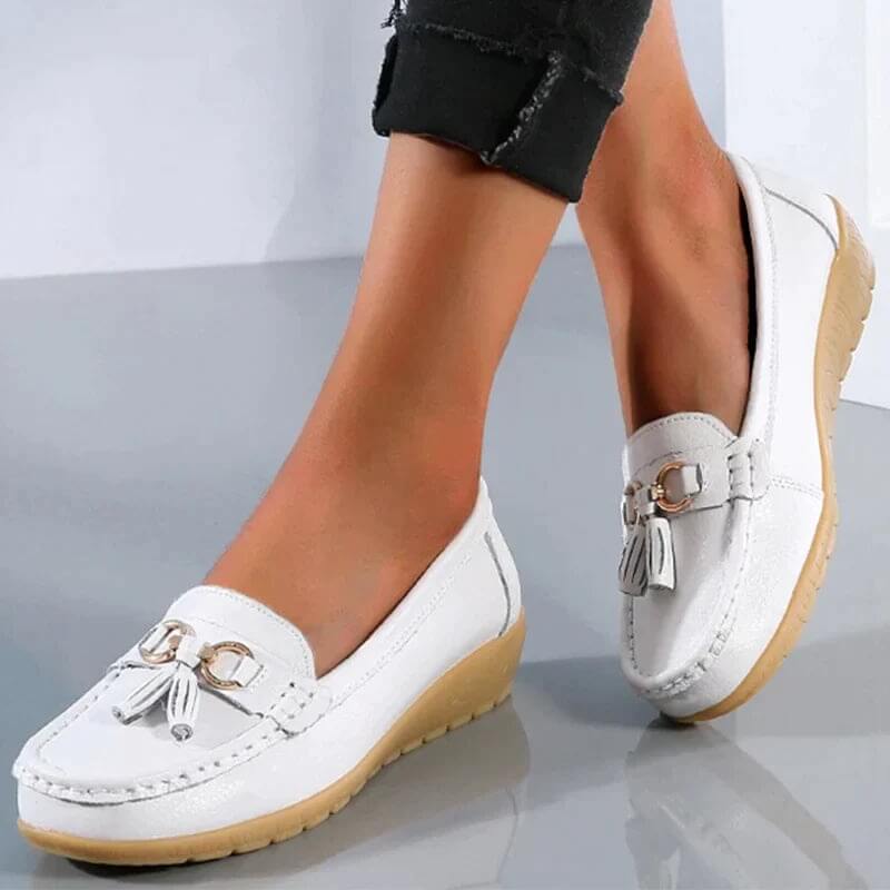 Mocassins Femmes Élégants à Pampilles Douces