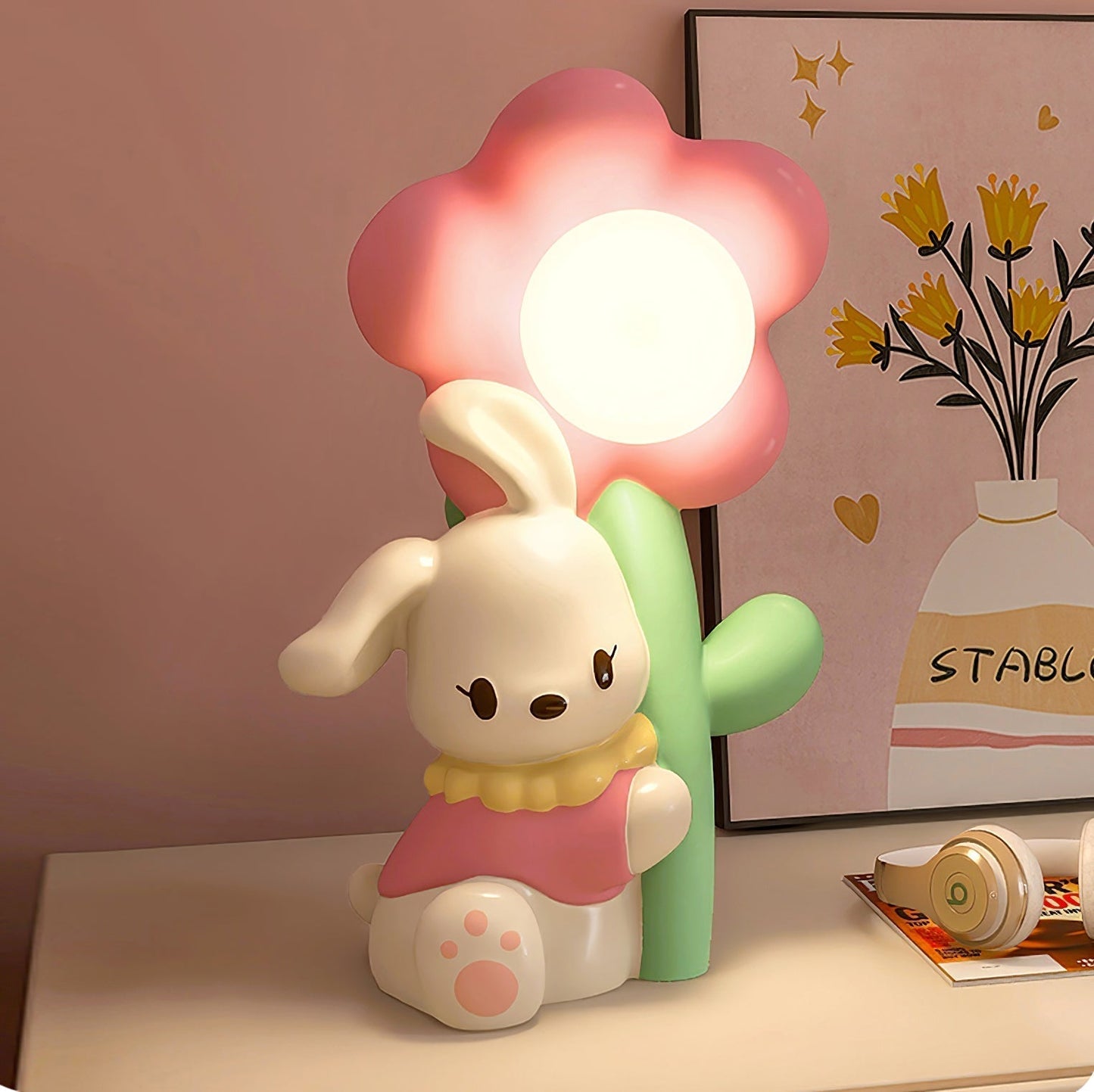 Lampe de Nuit Amusante pour Enfants avec Lapin
