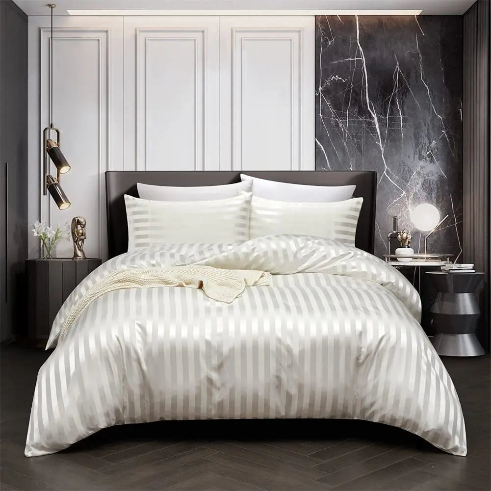 Draps de Lit en Soie Noire Élégants