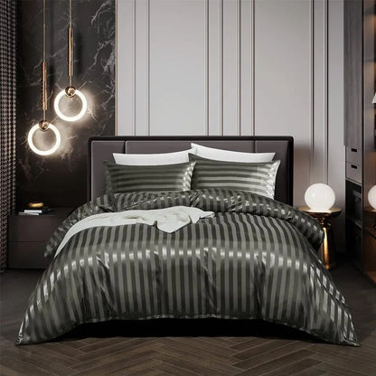 Draps de Lit en Soie Noire Élégants