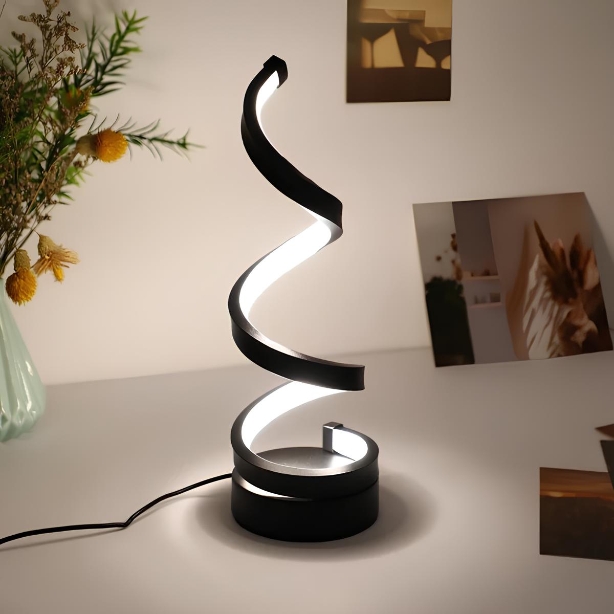 Lampe de Bureau LED Élégante Spiralée - BlxckFR